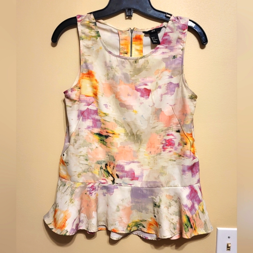 Floral peplum blouse